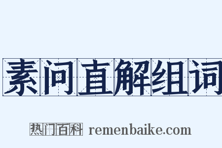 素问直解组词是什么意思的图片